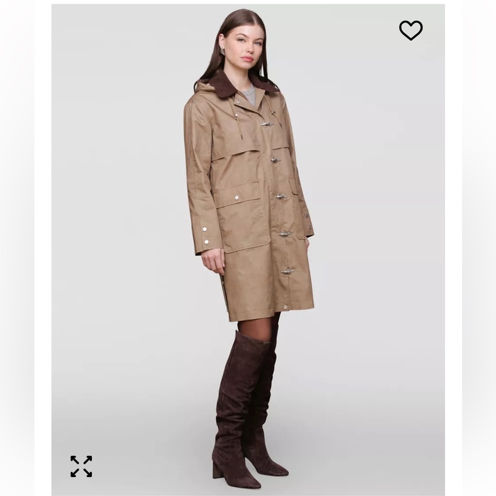 Avec Les Filles Tan Toggle Trench Coat S NWT